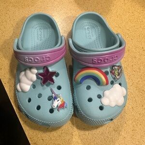 Toddler size 11 crocs used once around the house